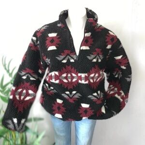 f l e e c e :: Retro Wrangler Southwestern Aztec Fleece Sherpa